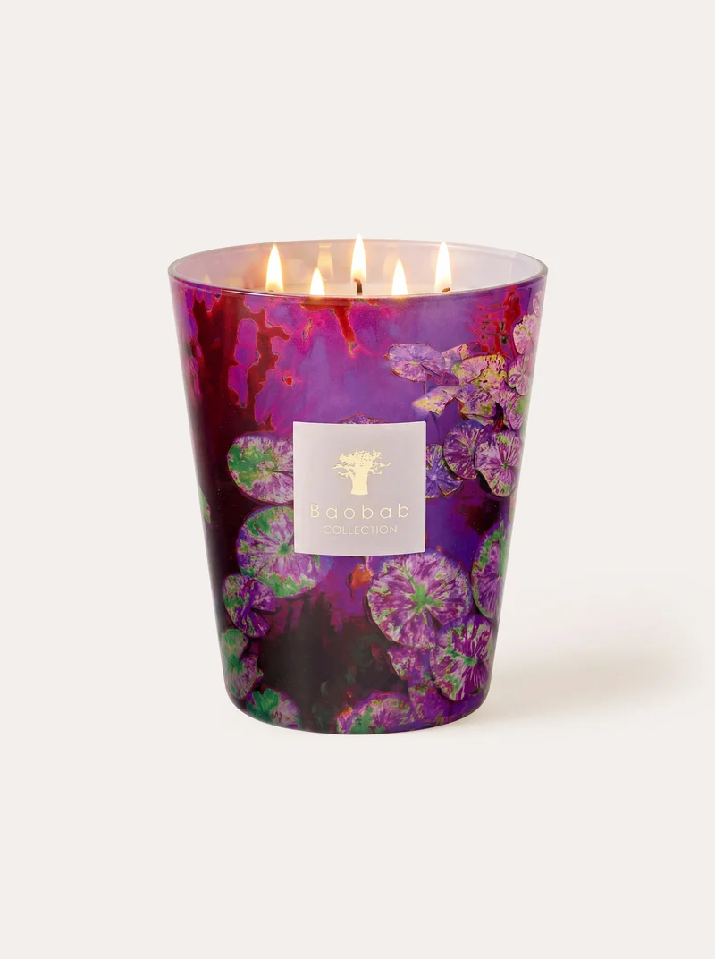 SCENTED CANDLE ARTY FLOWERS WATER LILY
