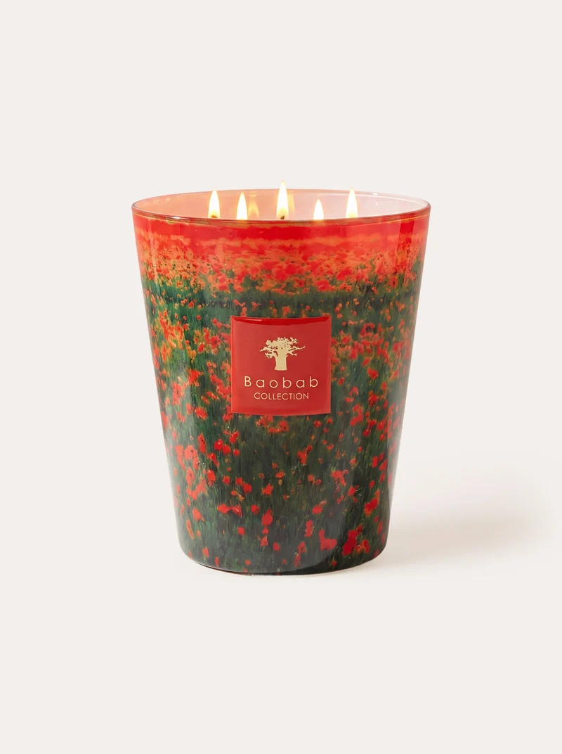 SCENTED CANDLE ARTY FLOWERS POPPIES