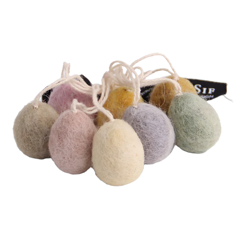 Mini Filz Eieranhänger - Pastell